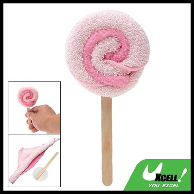 Pink Swirl Lollipop Small Towel Shaped Gift