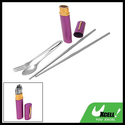 Students' Camping Tableware Chopsticks Spoon Fork Set