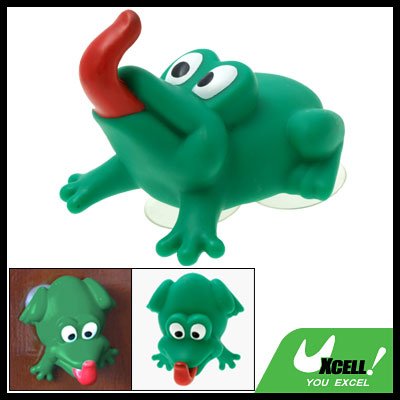 Cute Green Cartoon Frog Suction Cup Towel Hanger Hook