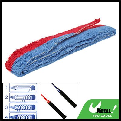 Red Blue Badminton Tennis Racquet Towel Towelling Grip