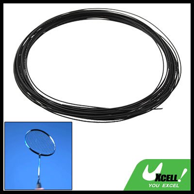 Slim Fibre Nylon Badminton Racket String Strap Black