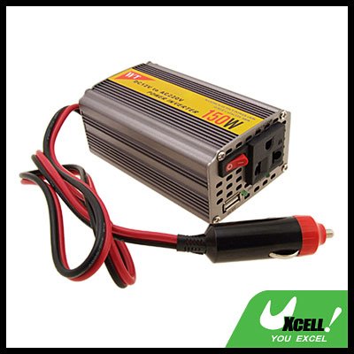 Car Vehicle 150W DC 12V to AC 220V Power Inverter Charger Adapter