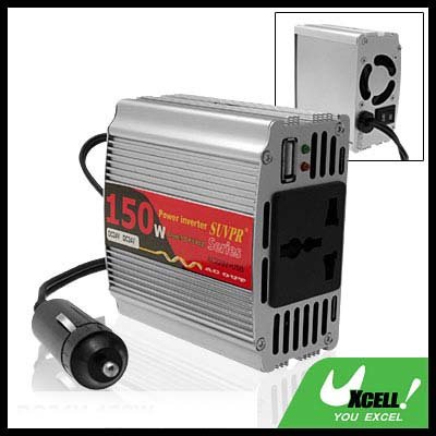 150W Car Vehicle DC 24V to AC 220V Power Inverter Charger Adapter with USB Port