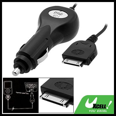 Car Charger Adapter for Apple iPod Nano iPhone 3G Black