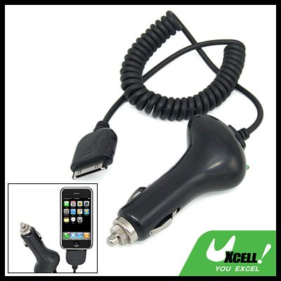 Car Charger Adapter with Coil Cord for Apple iPhone 1st Generation
