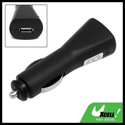 Black Universal USB Car Cigarette Lighter Charger Adapter