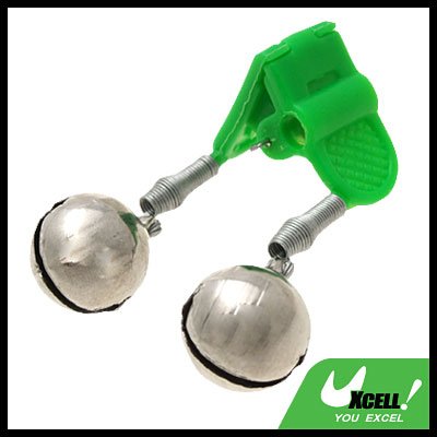 Green Clamp On Fishing Twin Bell Lures Alert