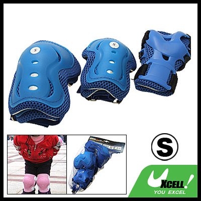 Kids' Soft Blue Elbow Knee Wrist Sports Support Protector S