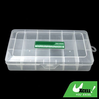Transparent 15 Compartments Plastic Fishing Tackle Lure Bait Box
