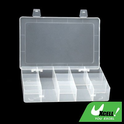 Transparent Plastic 12 Compartments Fishing Tackle Lure Bait Box