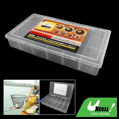 18 Compartments Plastic Fishing Tackle Lure Bait Component Box