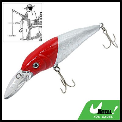 Sound & Colorful Fishing Lure Fish Bait w. Split Hooks