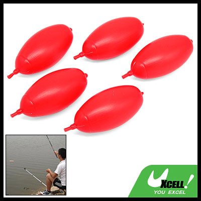 Ellipse Plastic Fish Fishing Bobbers Floats 5 pcs