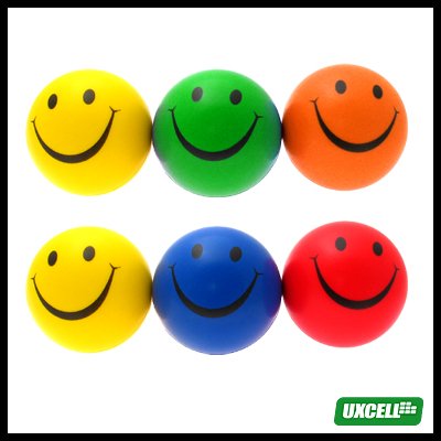 Toy Ball - Rubber Foam Balls for Swimming/ Indoor Play 6 PCS - green/yellow/blue/red***/