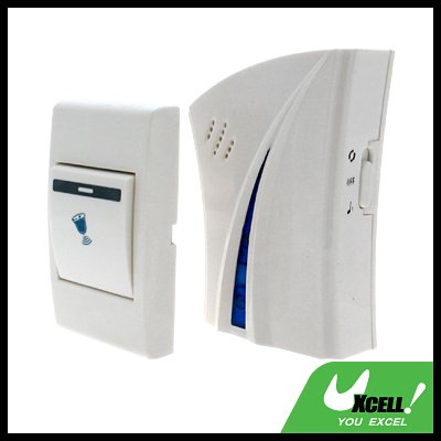 Wireless Flash Light DC Remote Control Doorbell - White