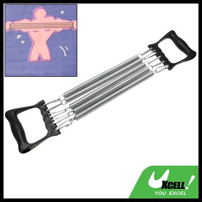 Five Springs Chest Expander Pulling Force Exerciser Black