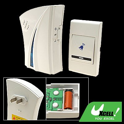 Stylish Wireless Flash Light Remote Control Doorbell White