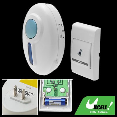 Remote Control Flash Door Bell Wireless Chime Doorbell White