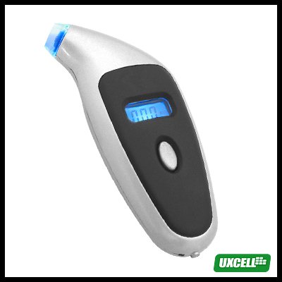 Electronic LCD Digital Tire Tyre Pressure Gauge PSI Kpa Bar (602) Silver & Black