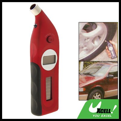 Red Solar Powered Talking LCD Digital Tire Tyre Pressure Gauge