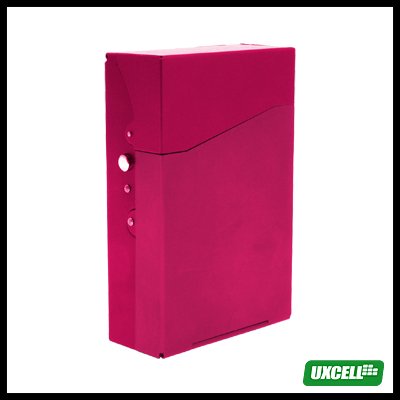 TRAVEL Aluminum Hard Cigarette Case Box 12 Cigarettes - Red