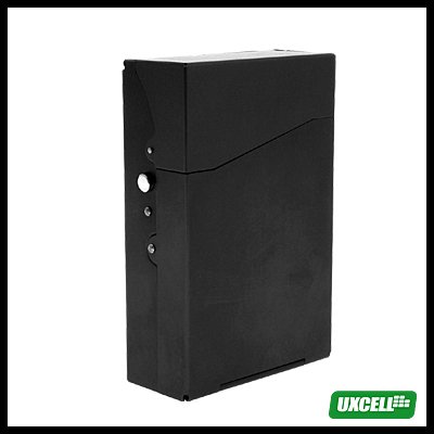 TRAVEL Aluminum Hard Cigarette Case Box 12 Cigarettes- Black
