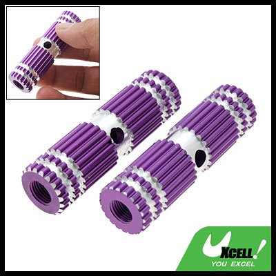 Two Purple Uneven Steel BMX Bike Bicycle 3/8" Axle Foot Pegs