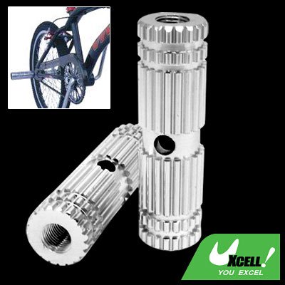 Aluminum Uneven Two BMX Bike Bicycle 3/8" Axle Silvery Foot Pegs