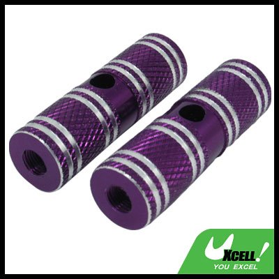 Two Steel 3/8" Axle Foot Pegs Purple for BMX Bicycle Bike