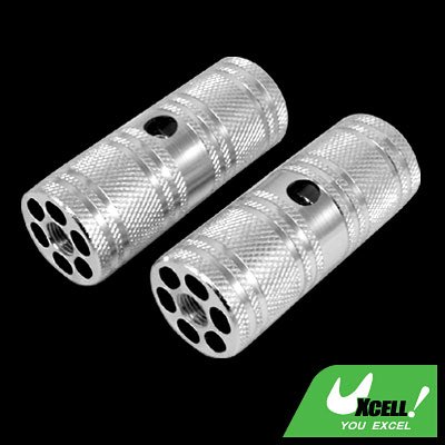 Silvery Two Steel BMX Bike Bicycle 3/8" Axle Foot Pegs