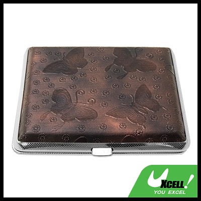 Cigarette Holder Case Leather Covered for 18 Cigarettes