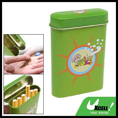 Portable Stainless Steel Pipe Tobacco Tin Cigarette Case Box