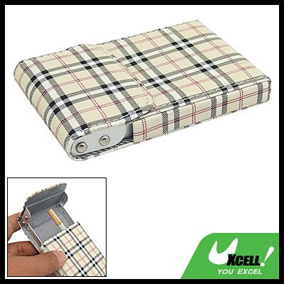 Cloth Cigarette Case Flip Up w/Aluminum Frame Inside