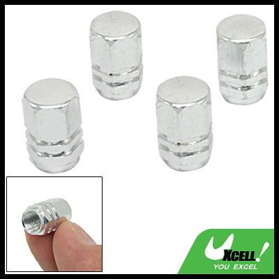 Alloy Car Auto Tyre Tire Valve Stem Covers Caps Silvery