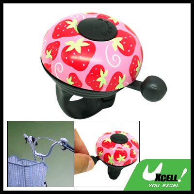 Classic Strawberry Design Bike Bicycle Bell Pink & Black