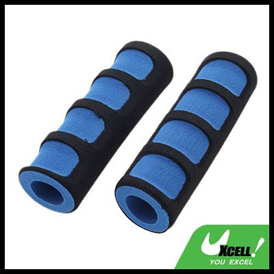 2PCS Foam Road Bike Bicycle Handle Bar Grips Black and Blue