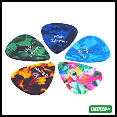 Simulated MOP Guitar Picks Ecstasy Colrs