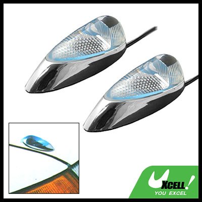 Two Mini Crystal Car Auto Mount Decorative Blue Light Lamp 12V (TY-808)