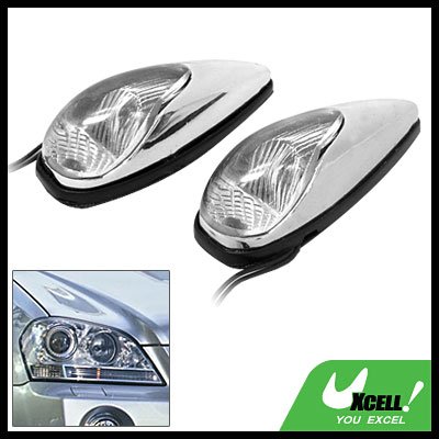 Mini Two Transparent Crystal Car Auto Decorative Light Lamp 12V (TS-21)