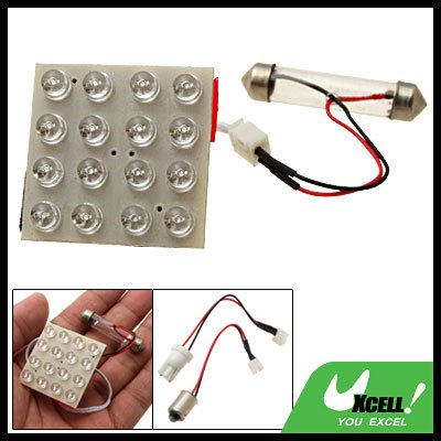 Car Auto Blue 16 LED Dome Light Lamp Bulbs
