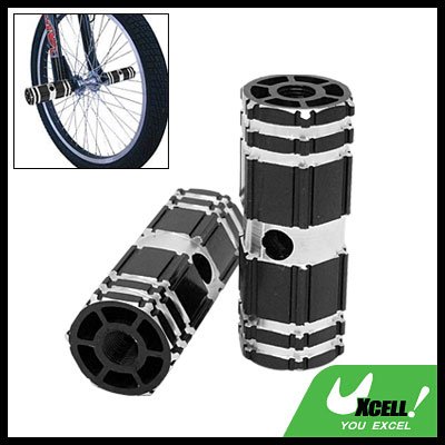 3/8" Axle Aluminum Foot Pegs Black for BMX Bicycle Bike
