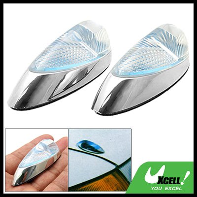 Pair Mini Blue Crystal Decorative Stick Car Auto Light Lamp