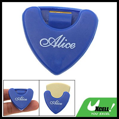 Blue Plastic Beat Guitar Pick Holder Carrying Case