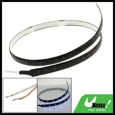 60CM Car Auto Flexible Strip Light Lamp with 30 Blue LED