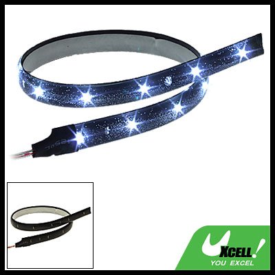 30CM Flexible Car Light Strip Auto Lamp w/ 15 White LED