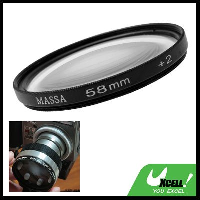 Close-up Attachment 58mm Lens f500mm Filter +2 for Nikon Canon Camera
