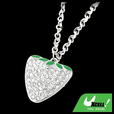 Fashion Jewelry Crystal Style Rhinestone Strawberry Pendant Necklace Watch