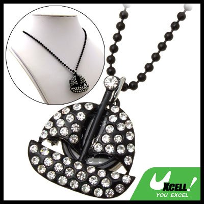 Fashion Jewelry Pure Rhinestone Sail Boat Pendant Lady's Sweater Chain Necklace Watch