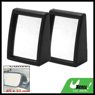 Two Convex Wide Angle Blind Spot Car Mirrors Black