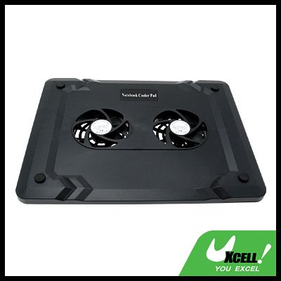 USB Powered Cooling Fan Pad for Computer Laptop Notebook - Black